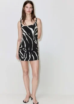 Short zebra print dress