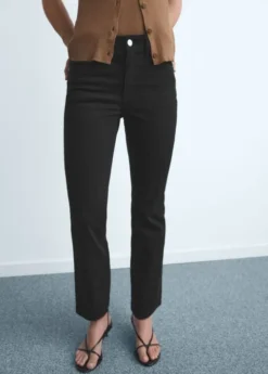 Sienna flared cotton cropped jeans