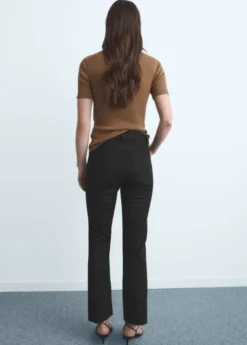 Sienna flared cotton cropped jeans