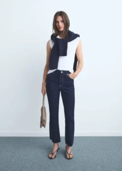Sienna flared cropped cotton jeans