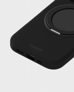 Silicone Stand Case iPhone 16 Black
