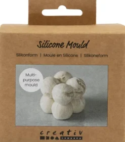 Silikoneform, Firkant med bobler, H: 4 cm.