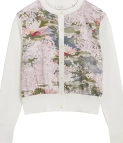 SISILLA Printed Woven Front Cardiga
