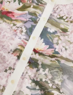 SISILLA Printed Woven Front Cardiga