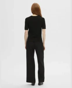 SLFELINNA NEW SS KNIT TOP NOOS