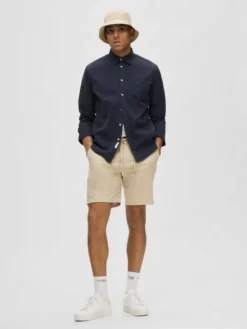 SLHCOMFORT-BRODY LINEN SHORTS W NOO
