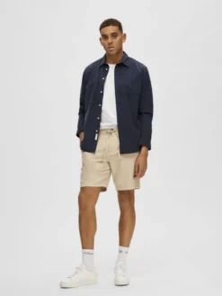 SLHCOMFORT-BRODY LINEN SHORTS W NOO