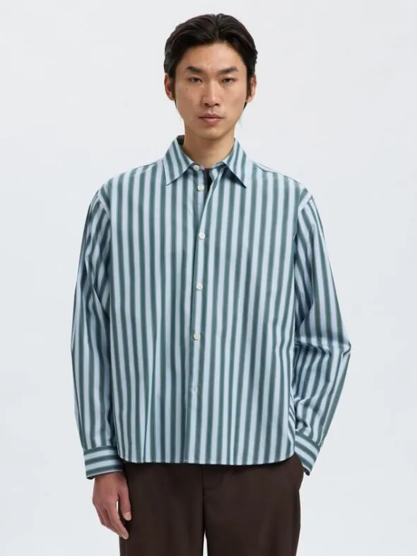 SLHRLXHENRIC STRIPE LS SHIRT