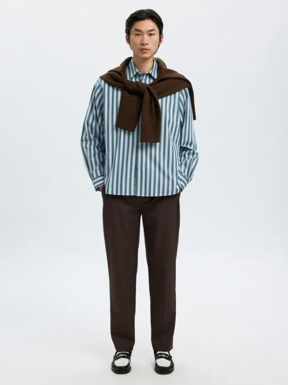 SLHRLXHENRIC STRIPE LS SHIRT