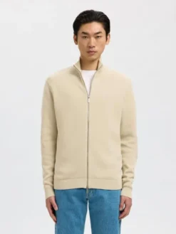 SLMDANE LS KNIT STRUCTURE FULL ZIP