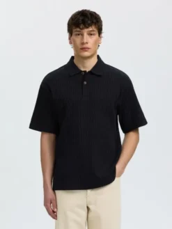 SLMRELAXSIMON RIBBED SS POLO