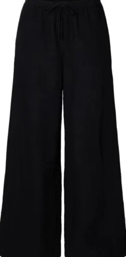 SLWLUISA MW WIDE LINEN BLEND PANT N