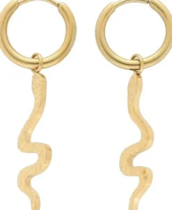 Snake hoop earrings