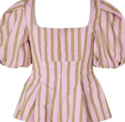 2344 Soft Jacquard Weave, Blouson Sleeve Top