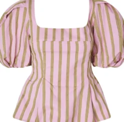 2344 Soft Jacquard Weave, Blouson Sleeve Top
