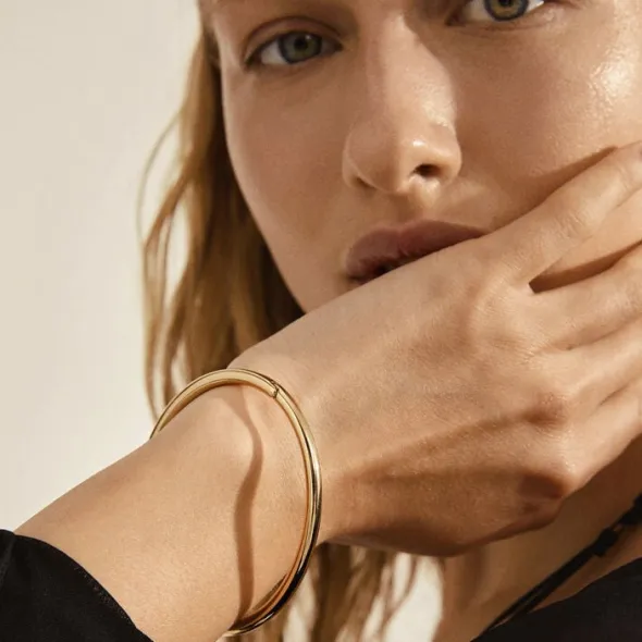 SOPHIA recycled bangle bracelet gold-plated