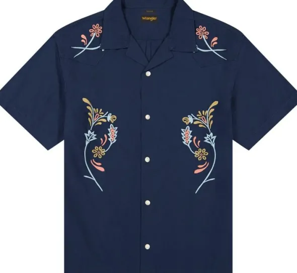 SS W RESORT SHIRT NAVY FLORAL