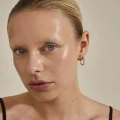 STAR recycled hoops, guldbelagt Twi
