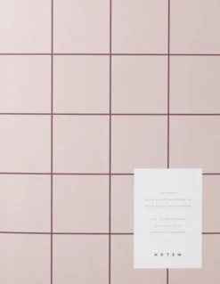 Stor notesbog med syet ryg, rosa