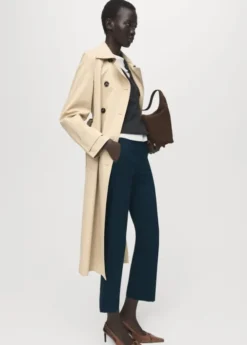 Straight-cut crop trousers