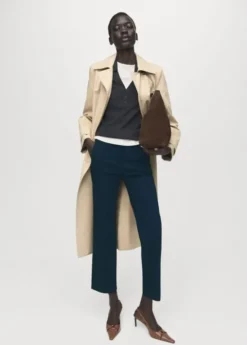Straight-cut crop trousers