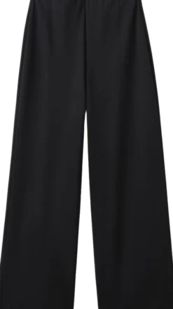 Straight-fit trousers with elastic