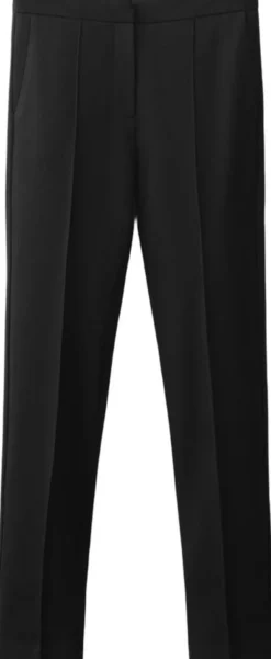 Straight mid-rise trousers