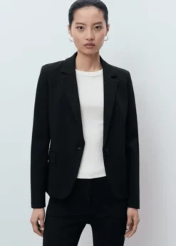 Straight mid-rise trousers