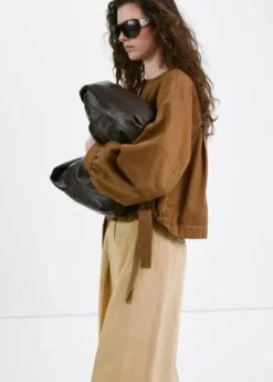 Straight mid-rise trousers