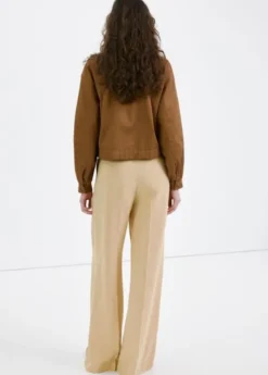 Straight mid-rise trousers