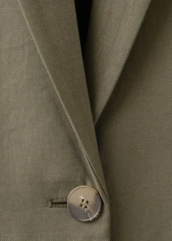 Straight suit jacket with lapel poc