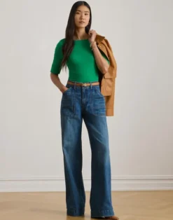 Stretch Cotton Boatneck Tee