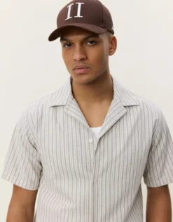 Stripe Cotton-Linen SS Shirt