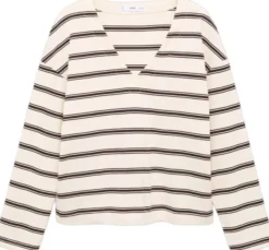 Striped cotton-blend sweatshirt