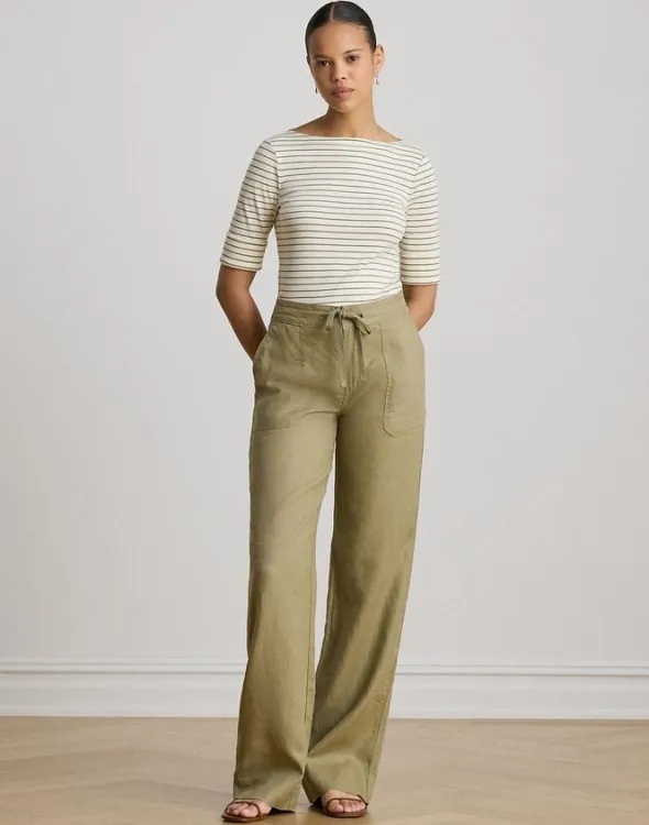 Striped Stretch Cotton Boatneck