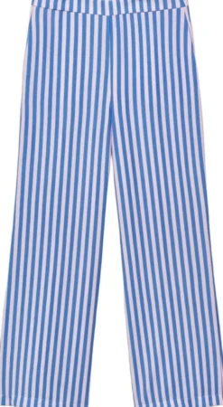 Stripe-print straight trousers