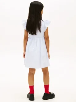 Stripe Seersucker Fit And Flare Dress