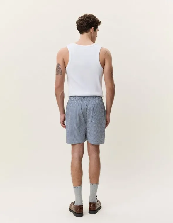 Stripe Seersucker Swim Shorts