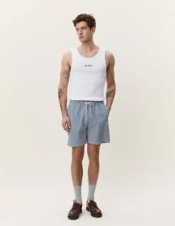 Stripe Seersucker Swim Shorts