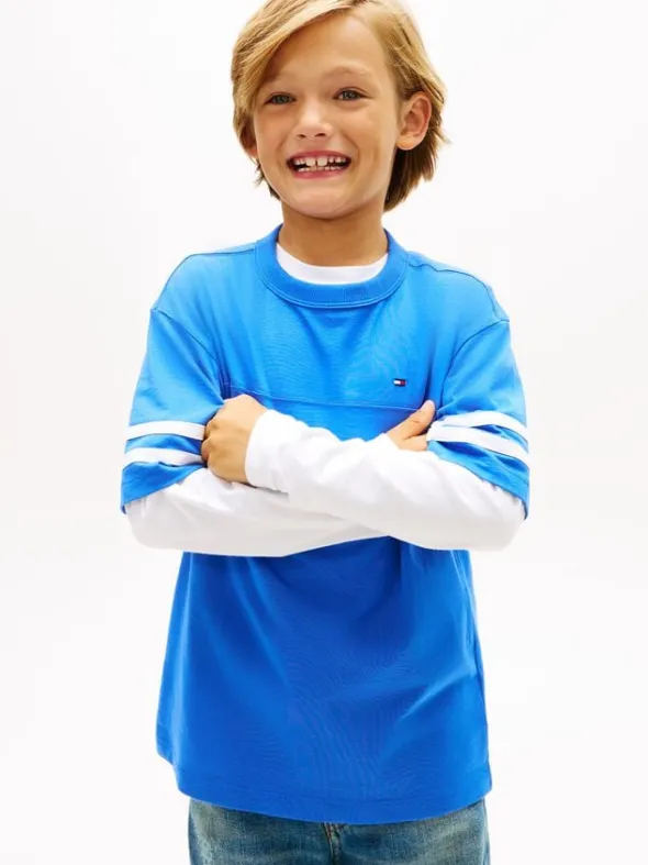Stripe Sleeve Jersey T-Shirt