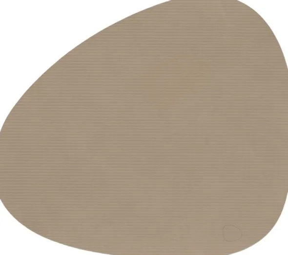 Table Mat Curve L Corduroy Clay Brown