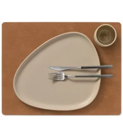 Table Mat Square L Corduroy Nature