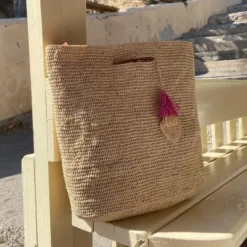 TACCU - RAFFIA TOTE BAG - H40 X W37 X D17