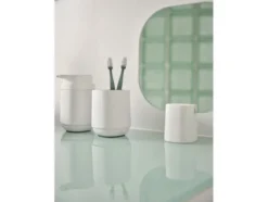 Tandborstmugg Time White