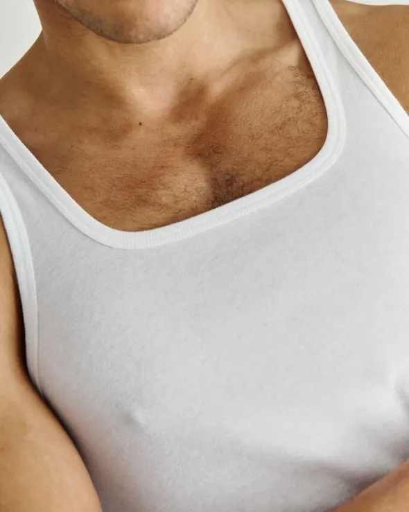 Tanktop Fine Rib Pure Cotton