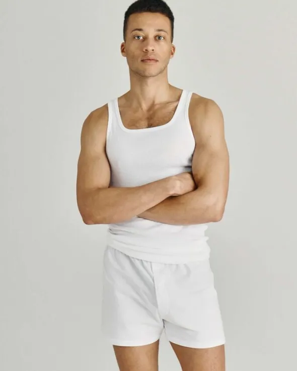 Tanktop Fine Rib Pure Cotton