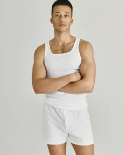 Tanktop Fine Rib Pure Cotton