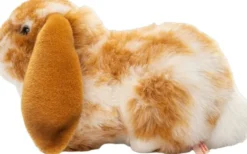 Teddy Hermann - Liggende kanin brun-hvid 30 cm