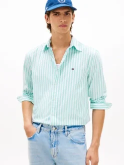 TH Flex Regular Fit Stripe Poplin Shirt