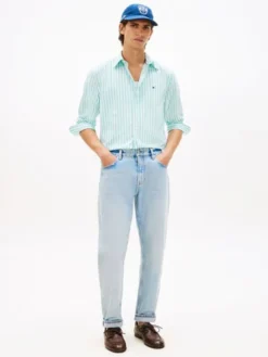 TH Flex Regular Fit Stripe Poplin Shirt